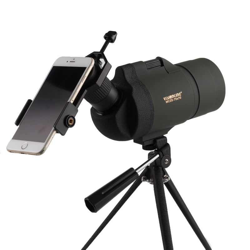 Visionking 25-75x70 Maksutov Spotting Scope for Target Shooting, Observation of Birds and Wildlife Observation of Scenery (Green) - Image 2
